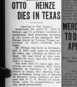 Obituary for Otto R HEINZE
